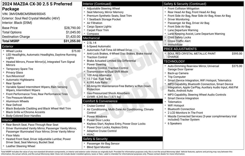 Used 2024 Red Mazda 2.5 S Preferred Package image 6