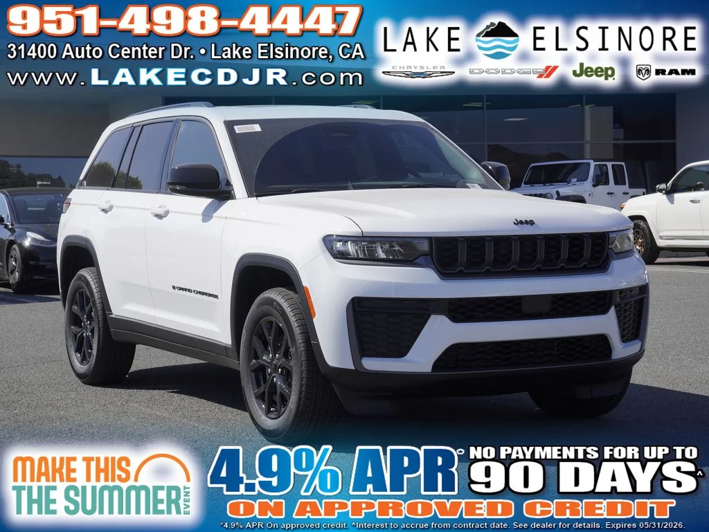 New 2026 Bright White Clear-Coat Exterior Paint Jeep Laredo Altitude image 1