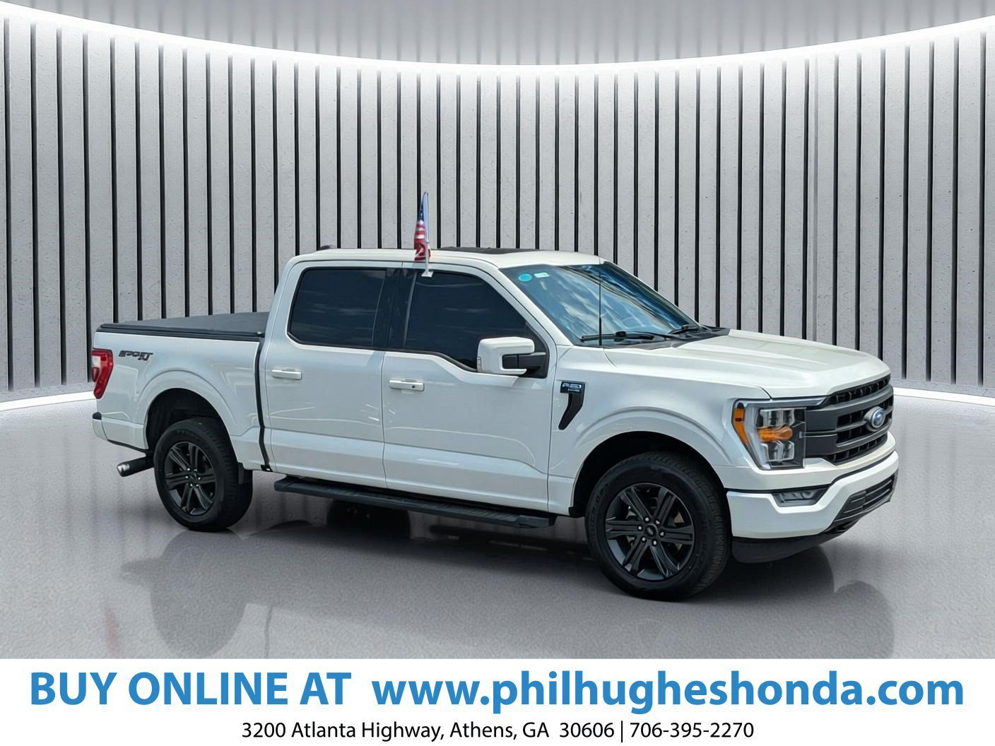 Used 2023 Star White Metallic Tri-Coat Ford LARIAT image 1