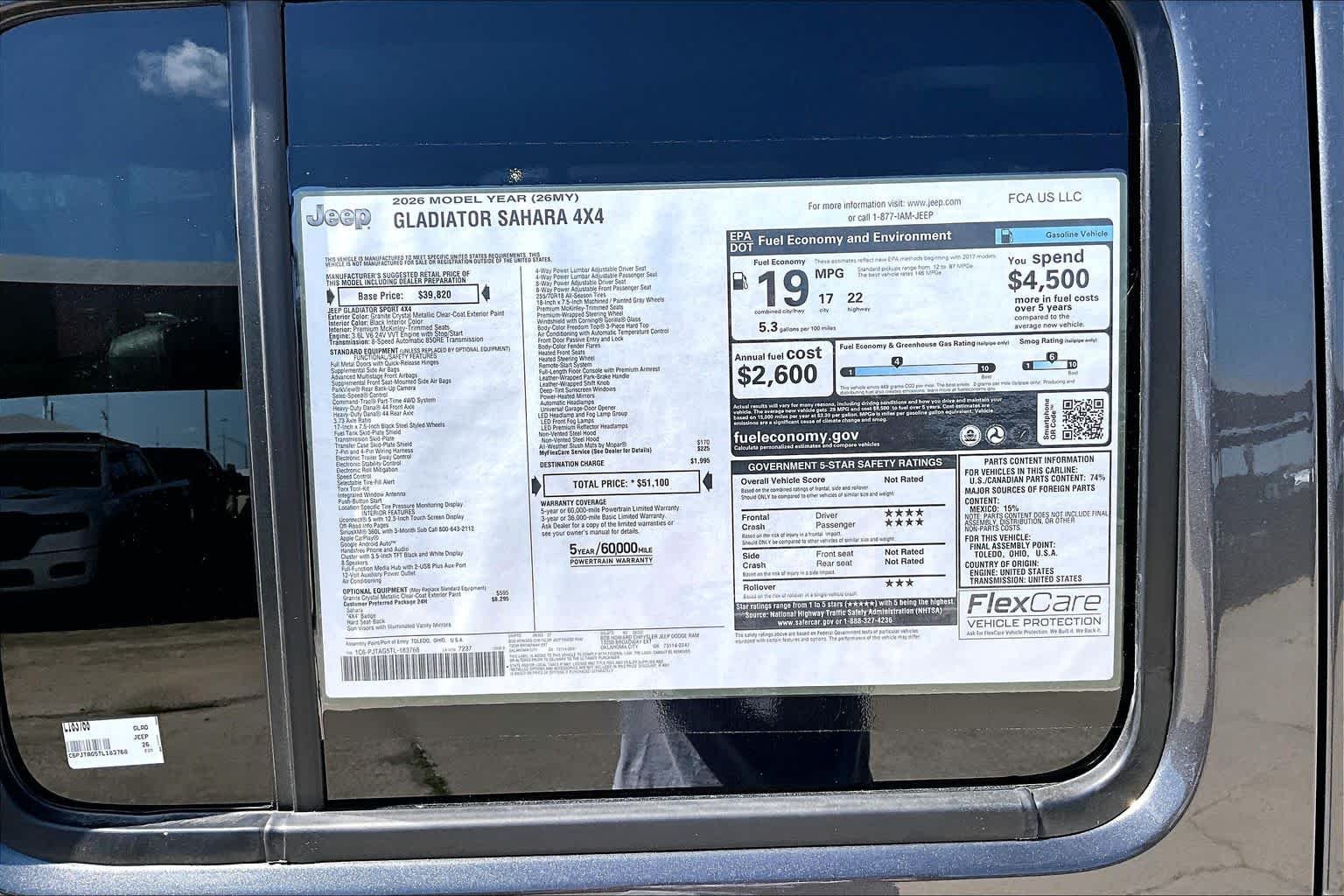 New 2026 Granite Crystal Metallic Clear-Coat Exterior Paint Jeep Sahara image 17