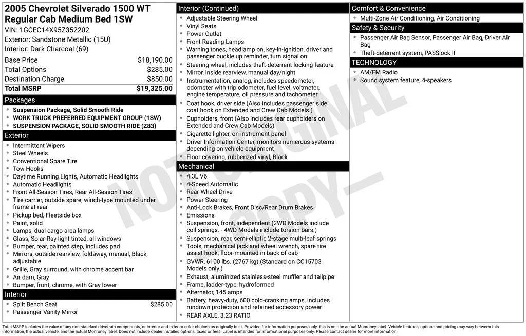Used 2005 Beige Chevrolet Work Truck image 33