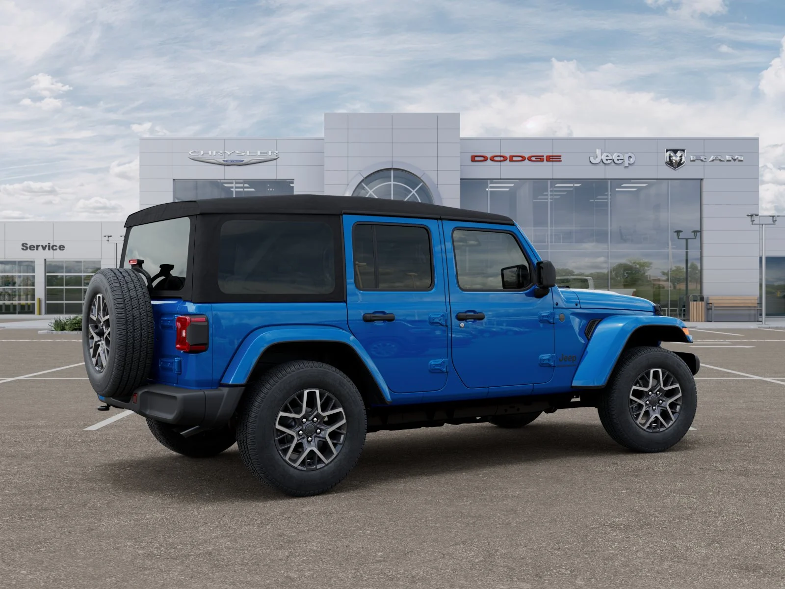 New 2025 Hydro Blue Pearl-Coat Exterior Paint Jeep Sahara image 24