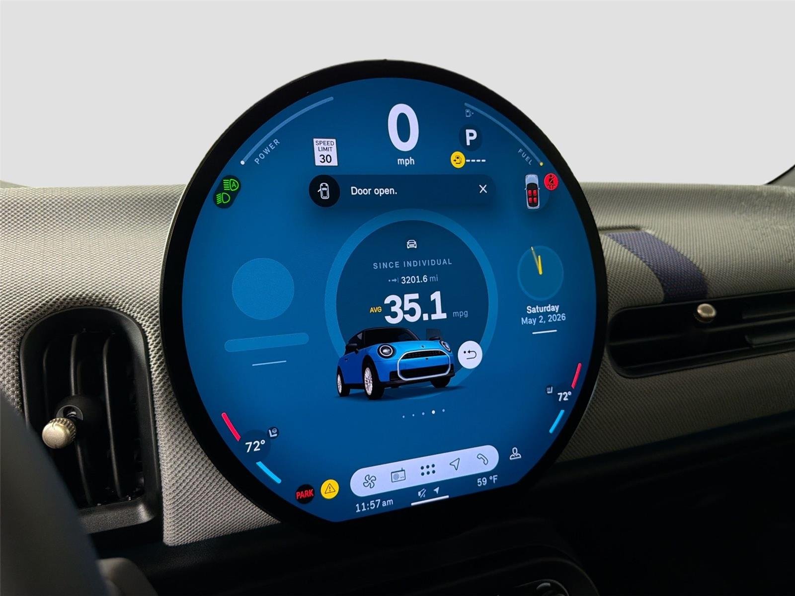 Certified Used 2025 Icy Sunshine Blue Metallic MINI Cooper S image 10