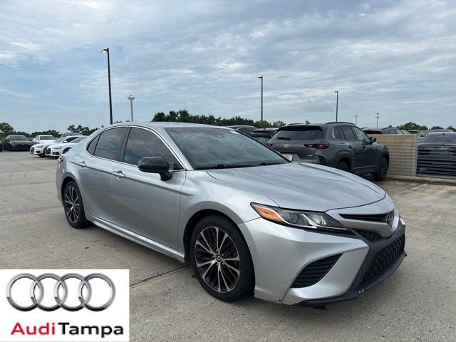 Used 2020 Celestial Silver Metallic Toyota SE image 1