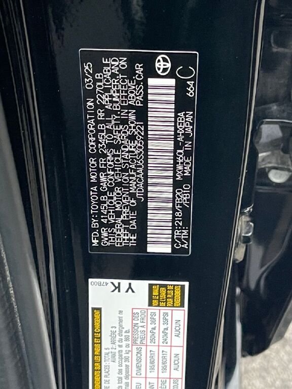 Certified Used 2025 Midnight Black Metallic Toyota LE image 33