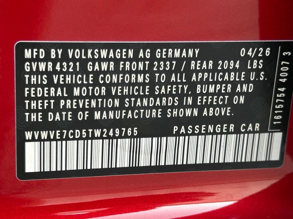 New 2026 Red Volkswagen Autobahn image 50
