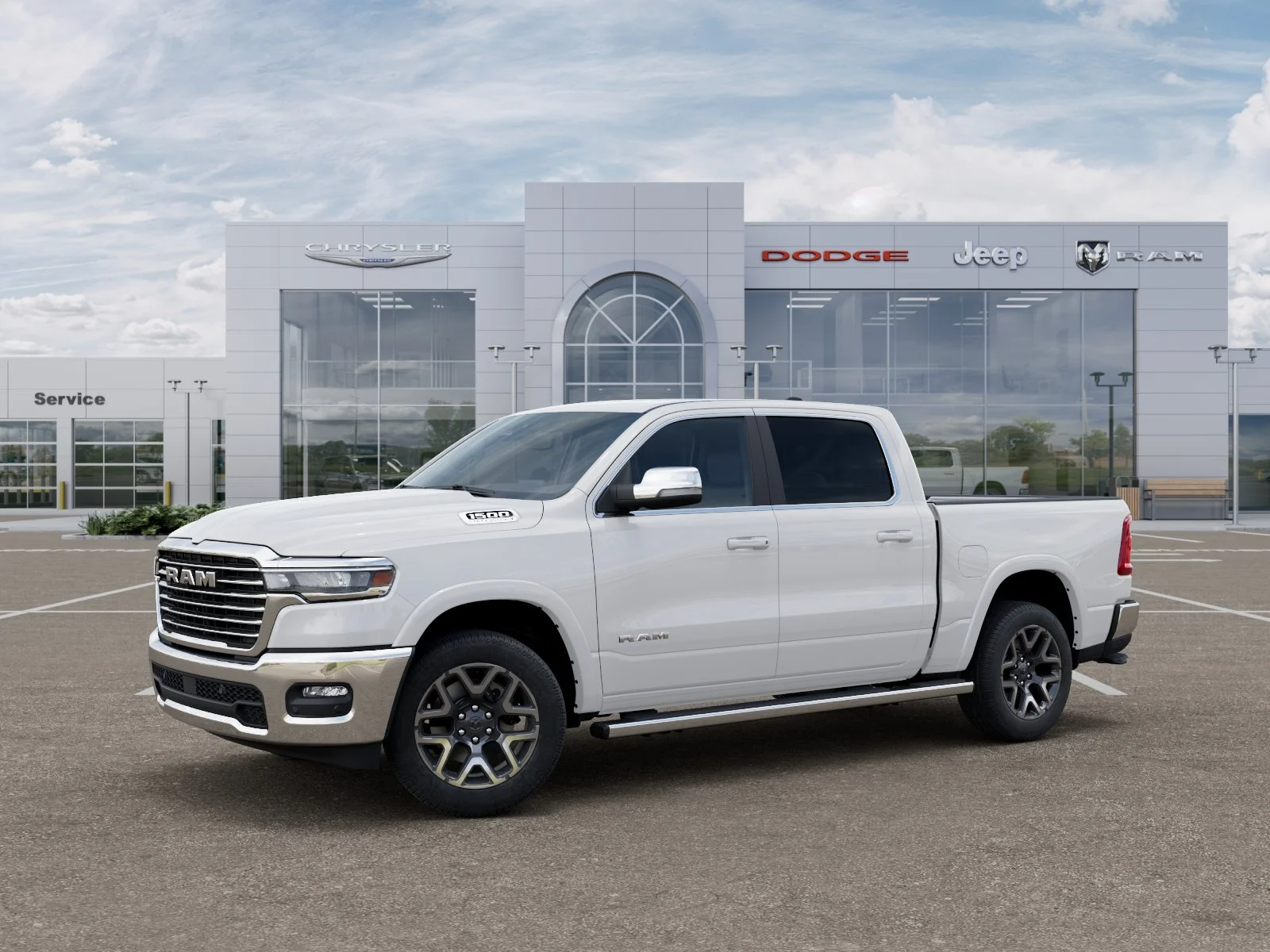 New 2027 Bright White Clear-Coat Exterior Paint RAM Laramie image 2