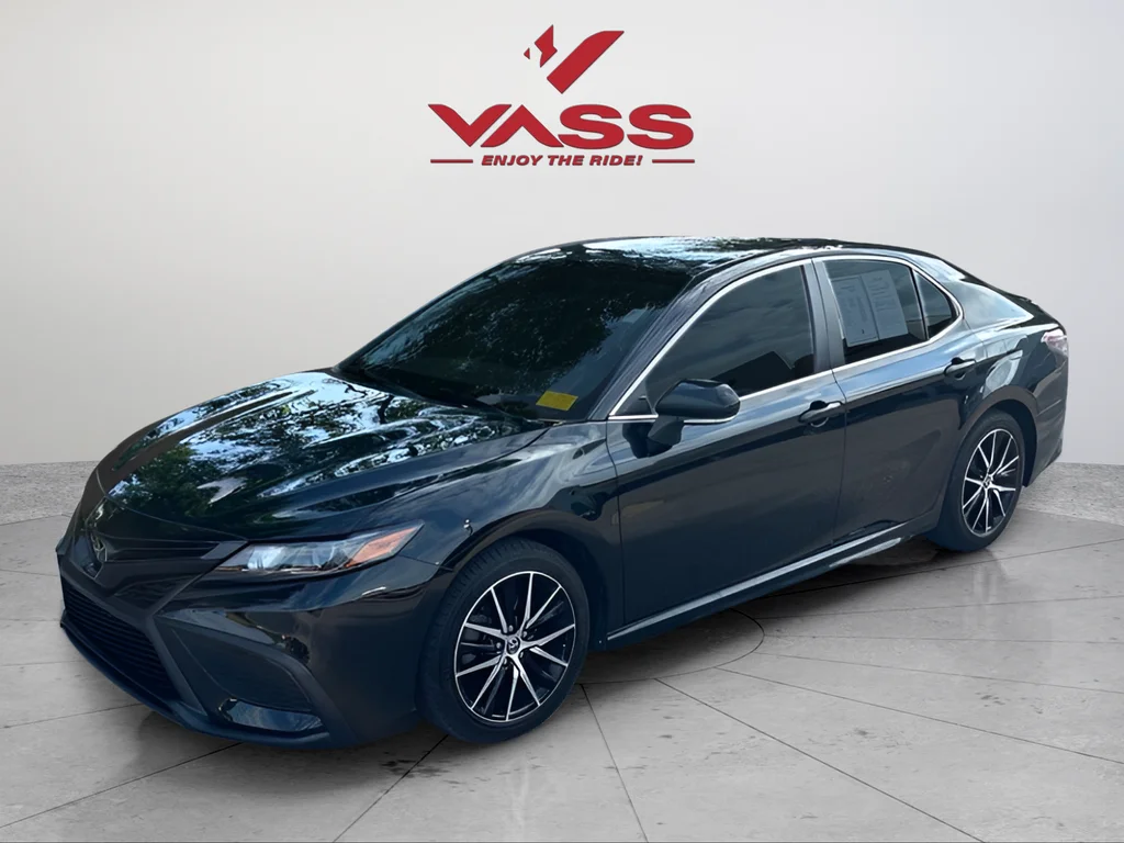Used 2023 Midnight Black Metallic Toyota SE image 1