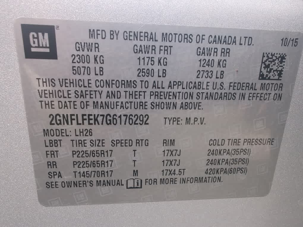 Used 2016 Silver Ice Metallic Chevrolet LT image 7