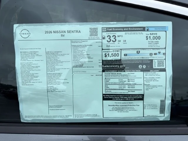 New 2026 Gun Metallic Nissan SV image 30