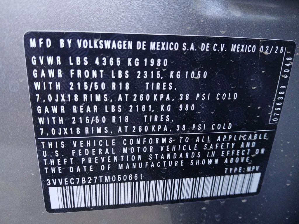 New 2026 Silver Volkswagen 1.5T SE image 29