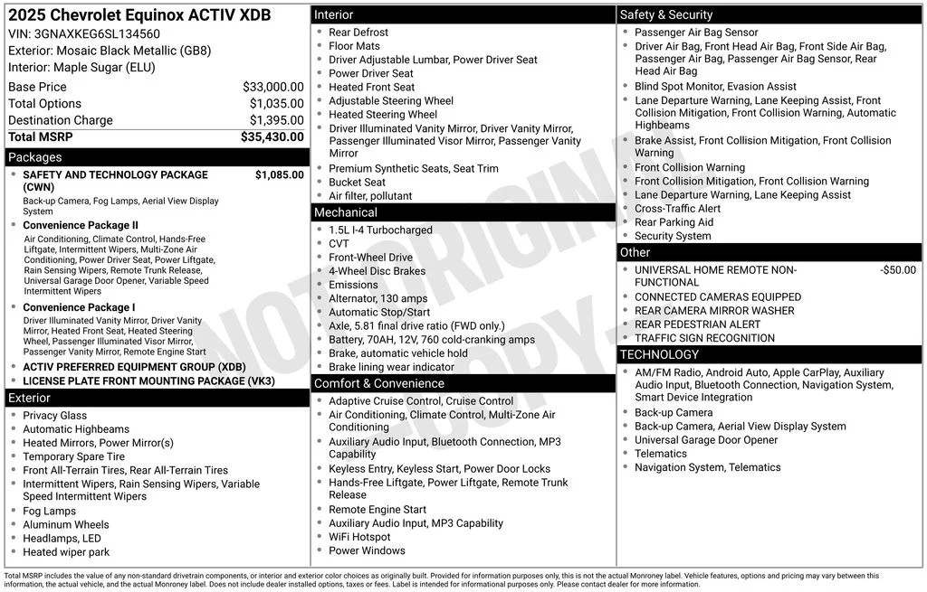 Used 2025 Black Chevrolet ACTIV image 2