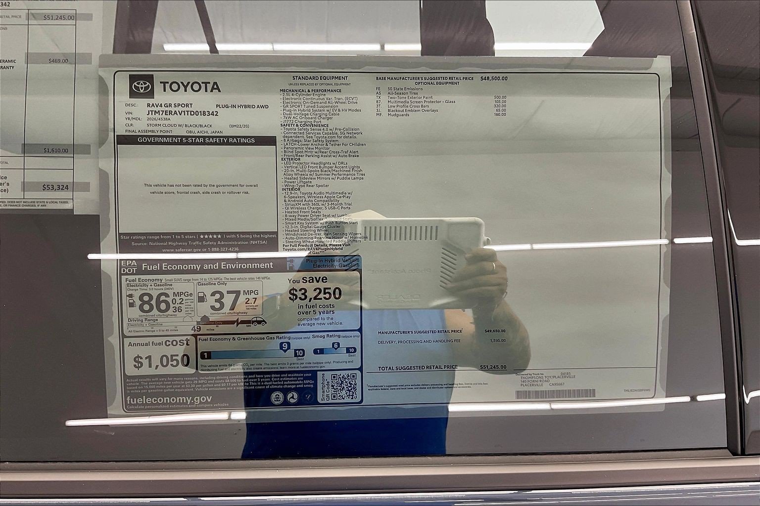 New 2026 Storm Cloud with Midnight Black Metallic roof Toyota GR SPORT image 20