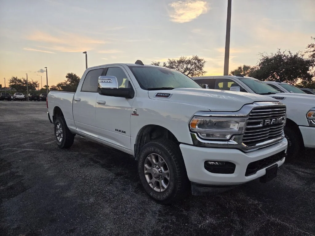 Used 2024 Bright White Clearcoat Ram Laramie image 2