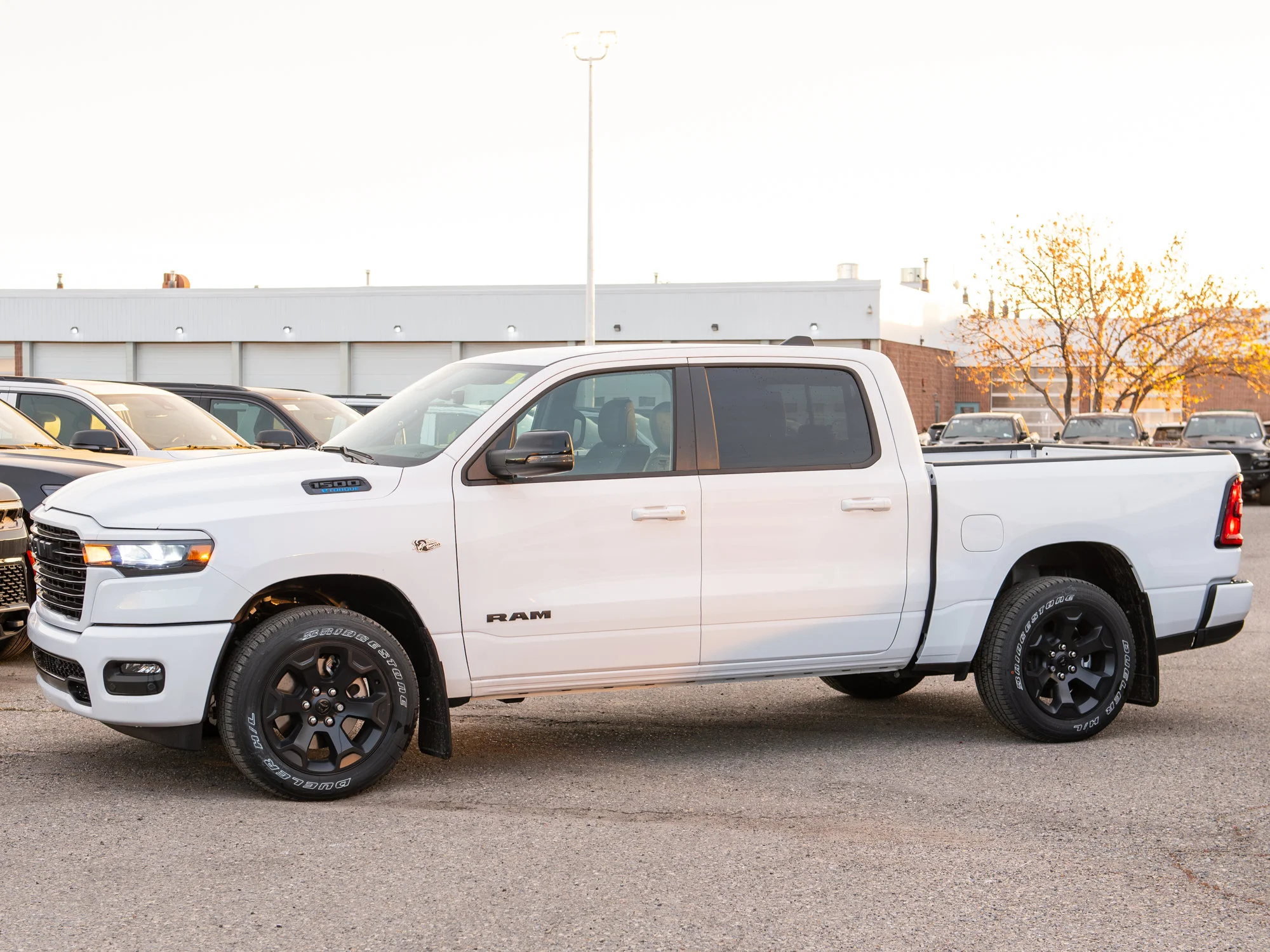 New 2026 White RAM Sport* Crew Cab 4x4, HEMI V8, Heated Seats/Wheel, Alpine Audio, 3.92 Rear Axle image 2