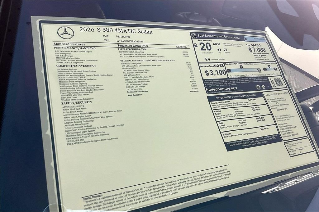 New 2026 MANUFAKTUR Silicon Grey Mercedes-Benz S 580 image 13