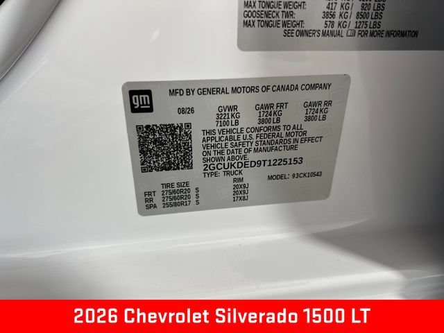 New 2026 Summit White Chevrolet LT image 25