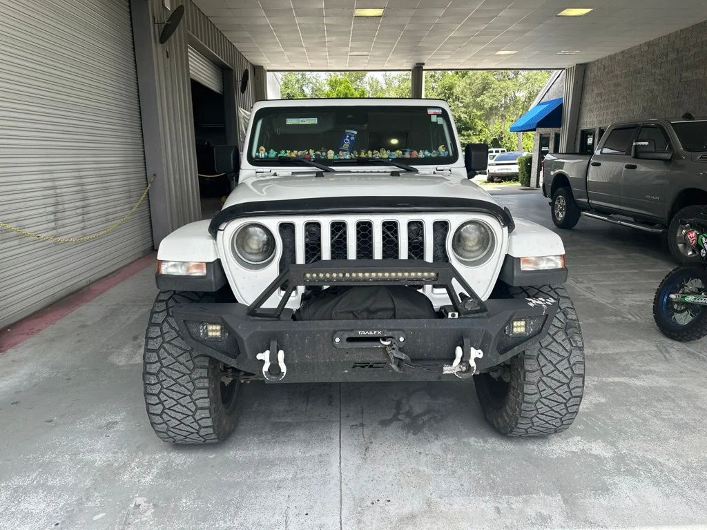 Used 2021 Bright White Clearcoat Jeep Overland image 2