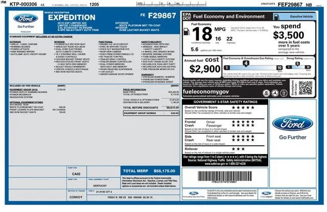 Used 2015 White Ford Limited image 3
