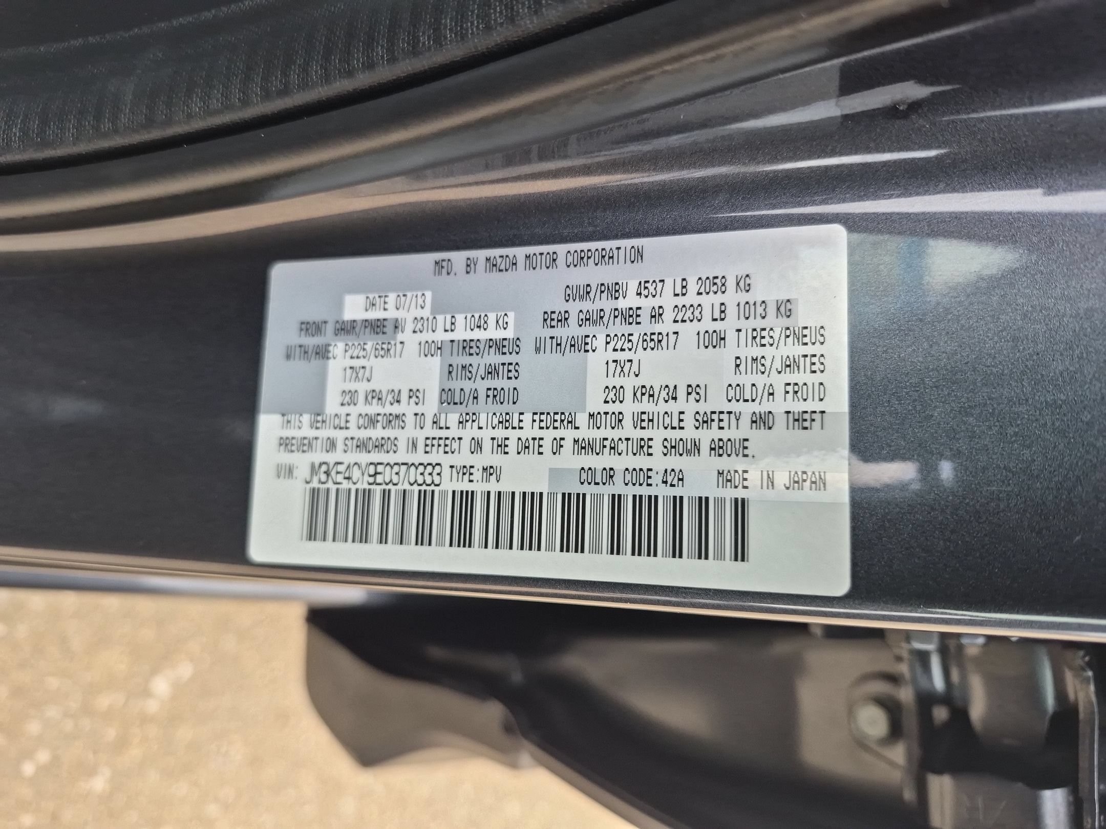 Used 2014 Meteor Gray Mica Mazda Touring AWD image 32