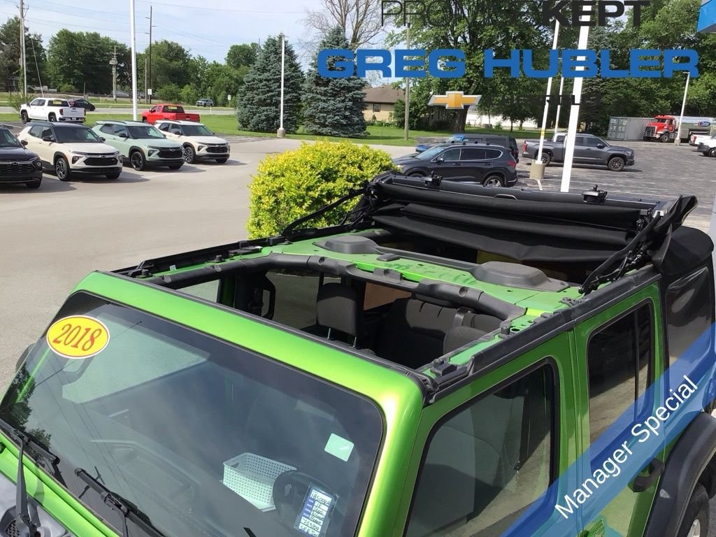 Used 2018 Green Jeep Unlimited Sport S image 2