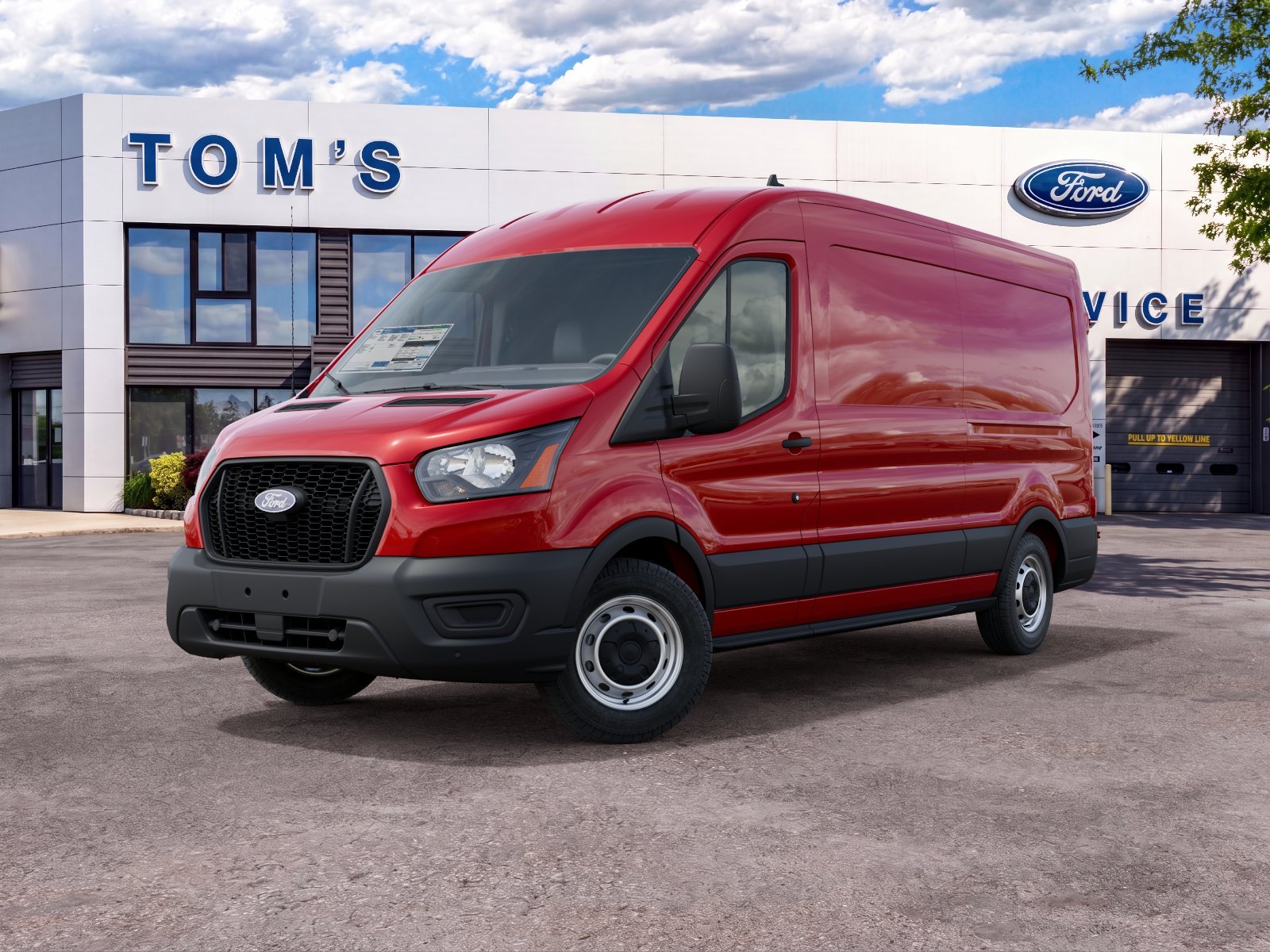 New 2027 Race Red Ford Cargo Van image 2