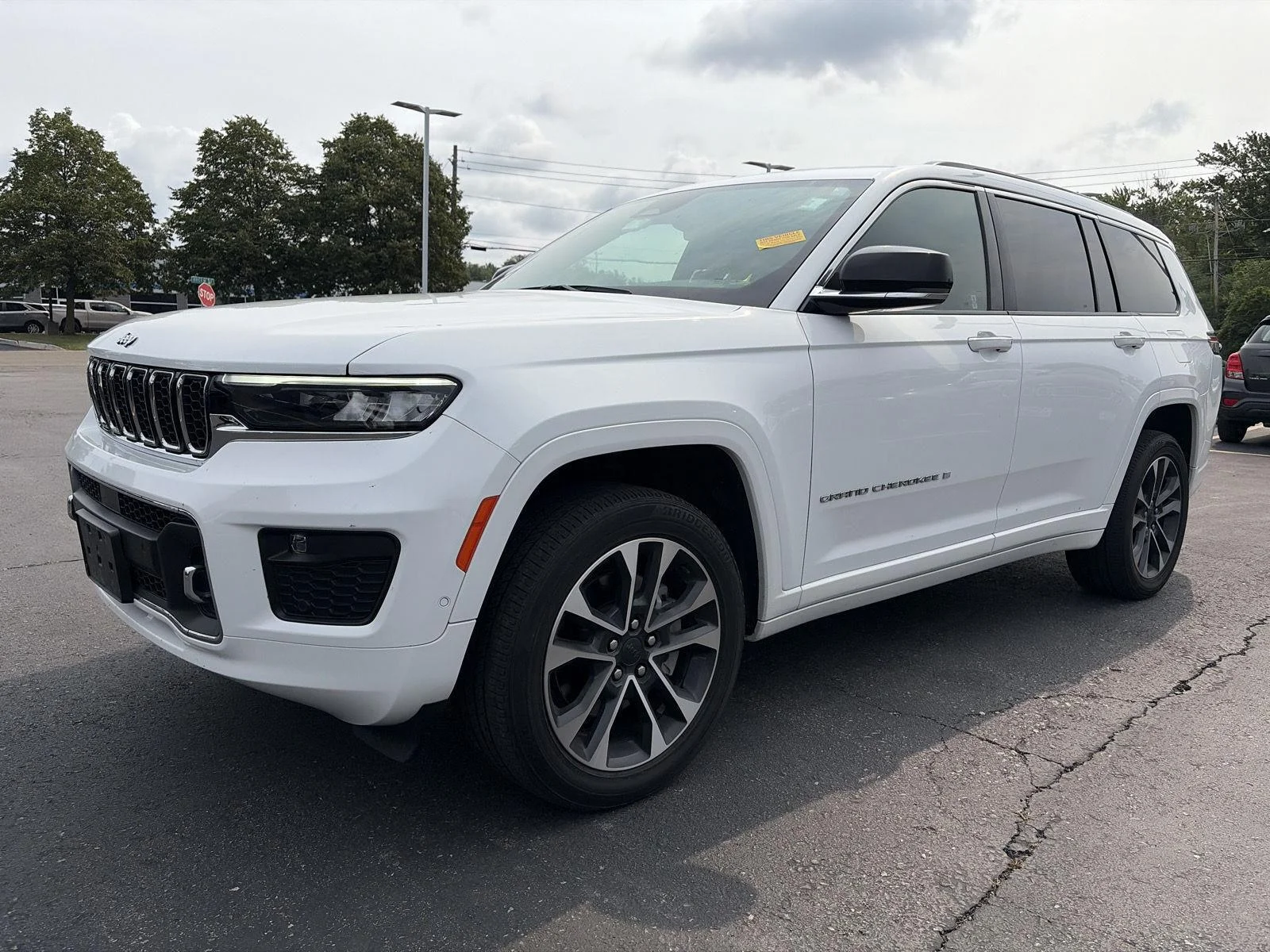 Used 2021 Bright White Clearcoat Jeep Overland image 3
