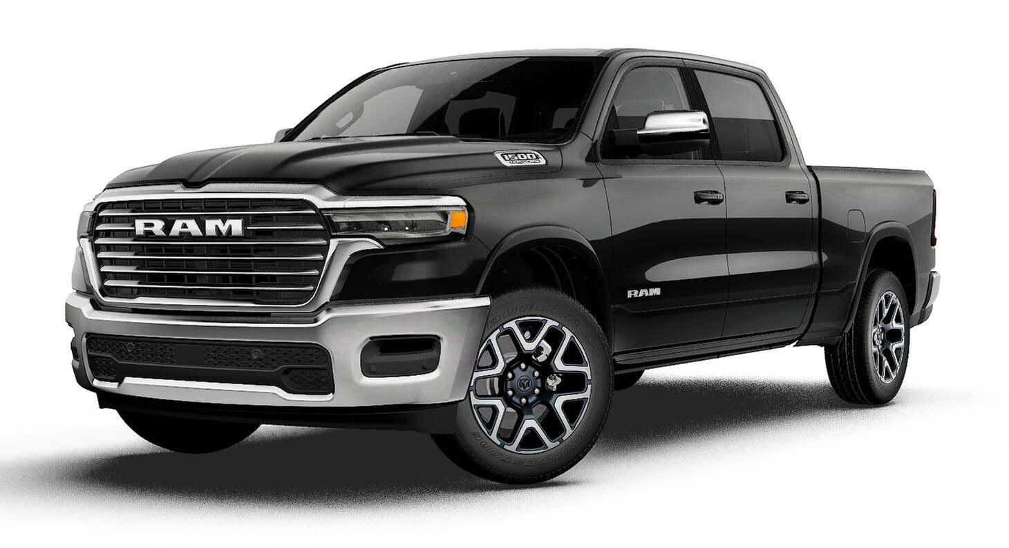 New 2027 Diamond Black Crystal Pearl-Coat Exterior Paint RAM Laramie image 13