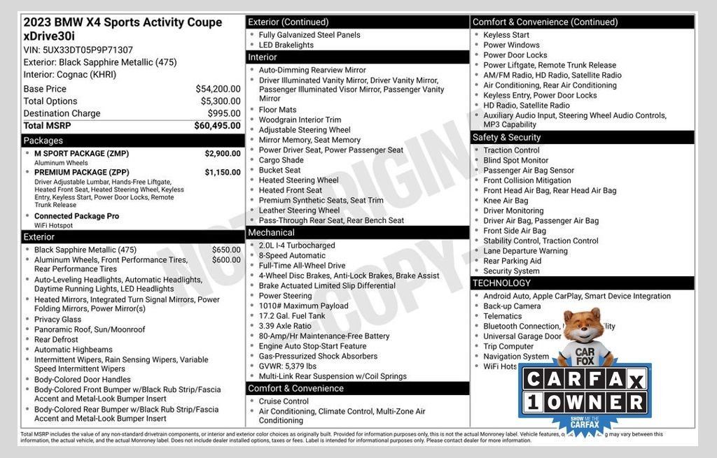 2023 BMW X4 xDrive30i's photo