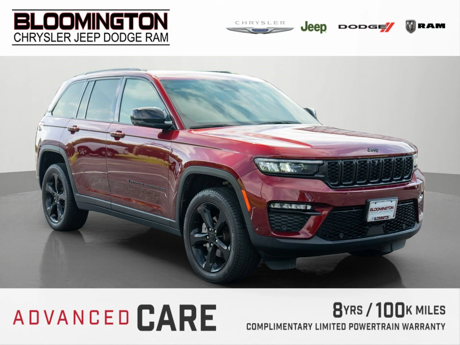Used 2024 Velvet Red Pearlcoat Jeep Limited image 1