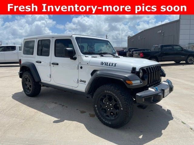 Used 2023 Jeep Wrangler 4xe Willys 4XE with VIN 1C4JJXN61PW613081 for sale in Webster, TX