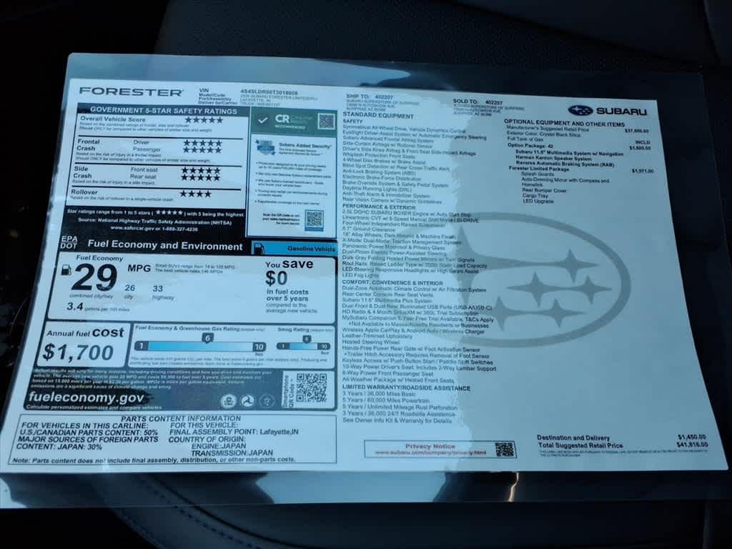 2026 Subaru Forester Limited - Photo 40