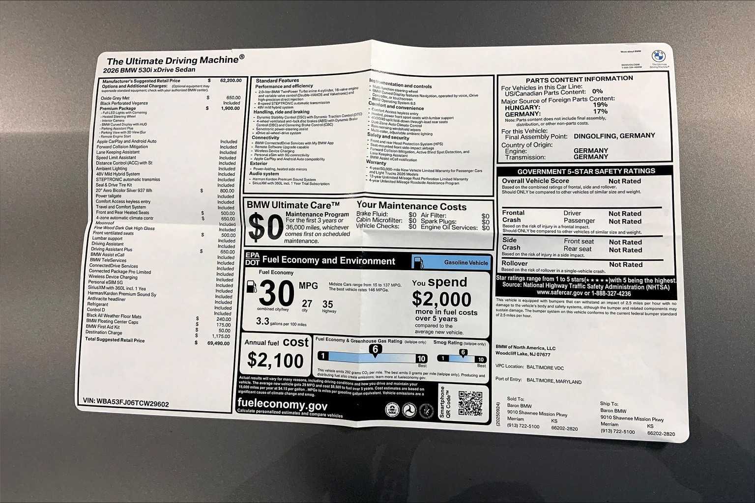 2026 BMW 5 Series 530i - Photo 22