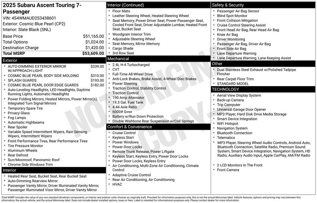 Used 2025 Blue Subaru Touring image 40