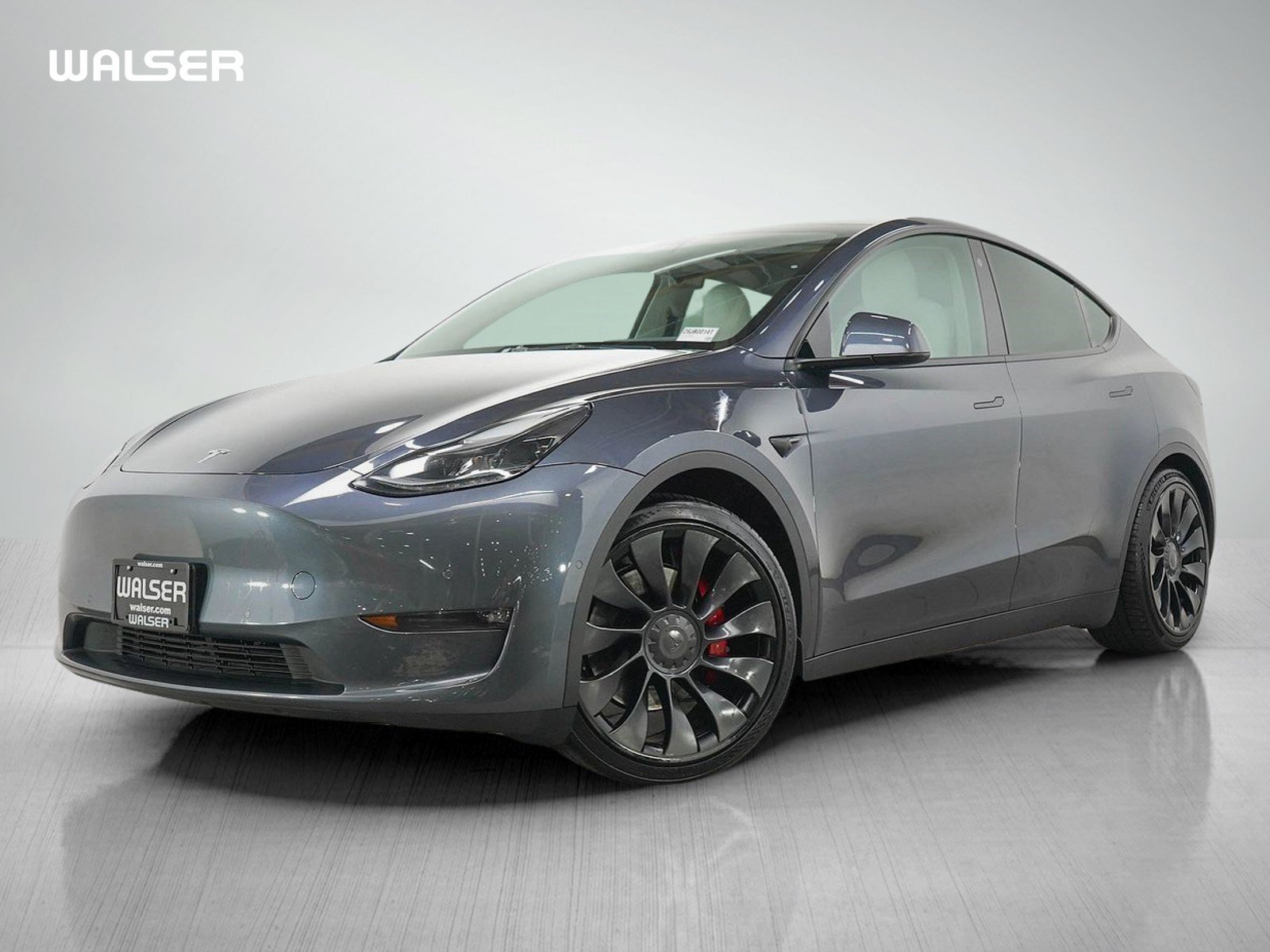 Used 2022 Gray Tesla Performance AWD image 1
