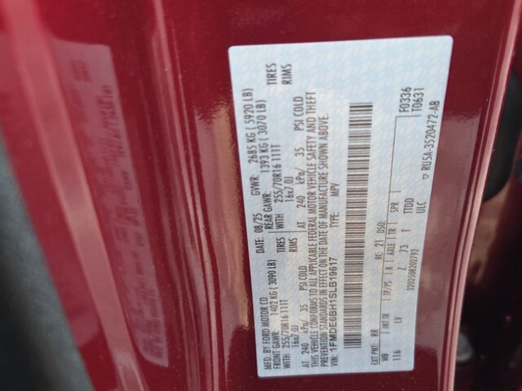 New 2025 Ruby Red Metallic Tinted Clearcoat Ford Base image 6