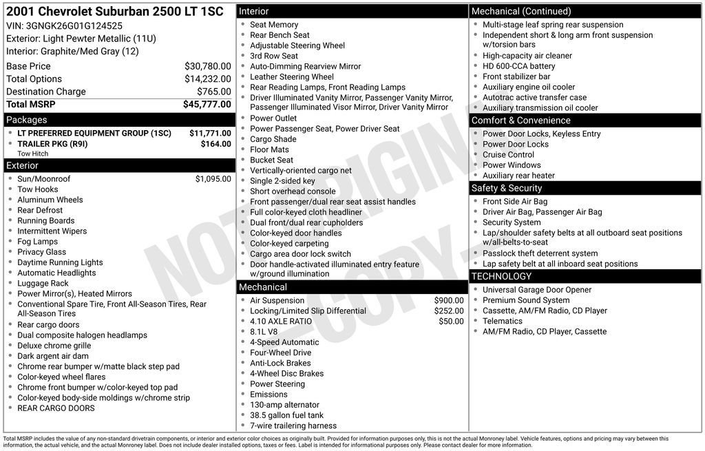 Used 2001 Light Pewter Metallic Chevrolet LS image 5