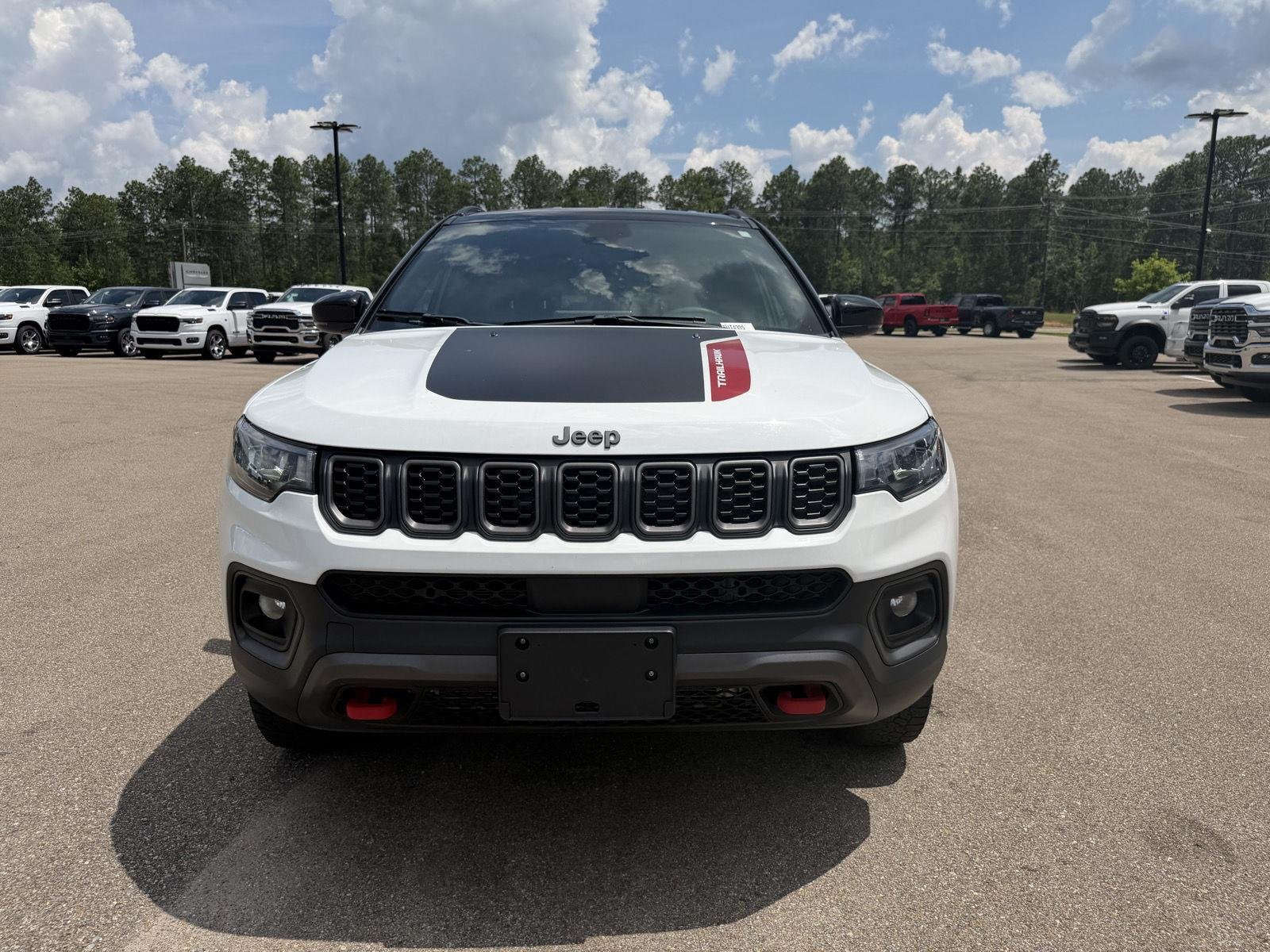 Used 2025 Bright White Clearcoat Jeep Trailhawk image 2