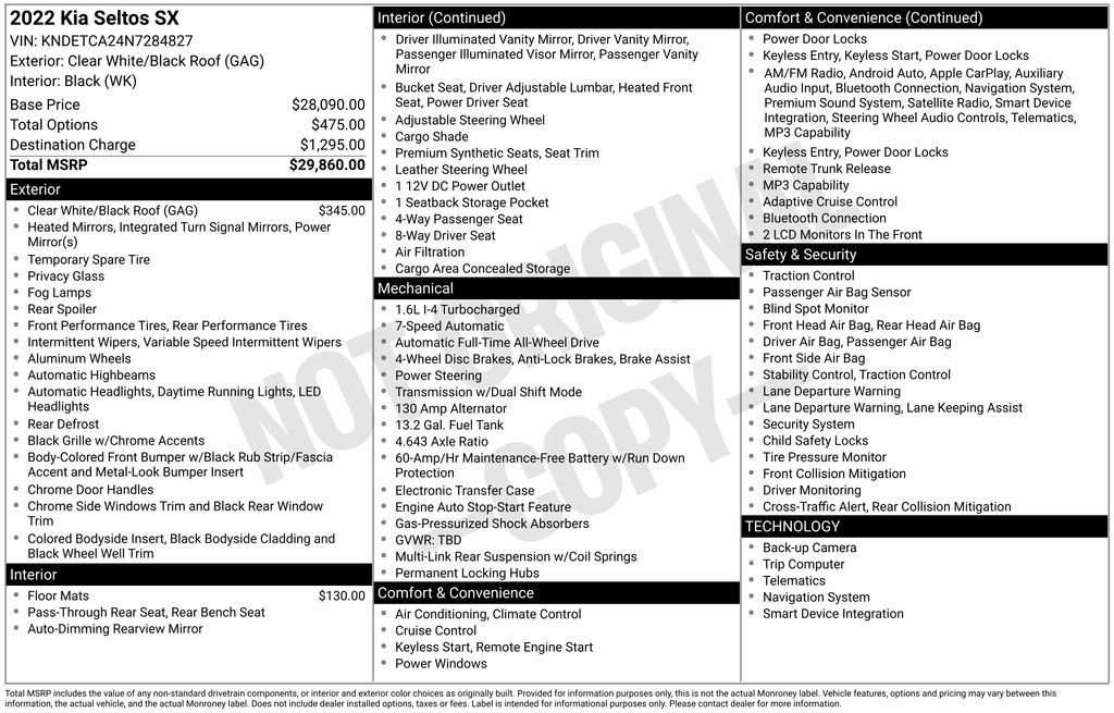 Used 2022 White Kia SX image 2