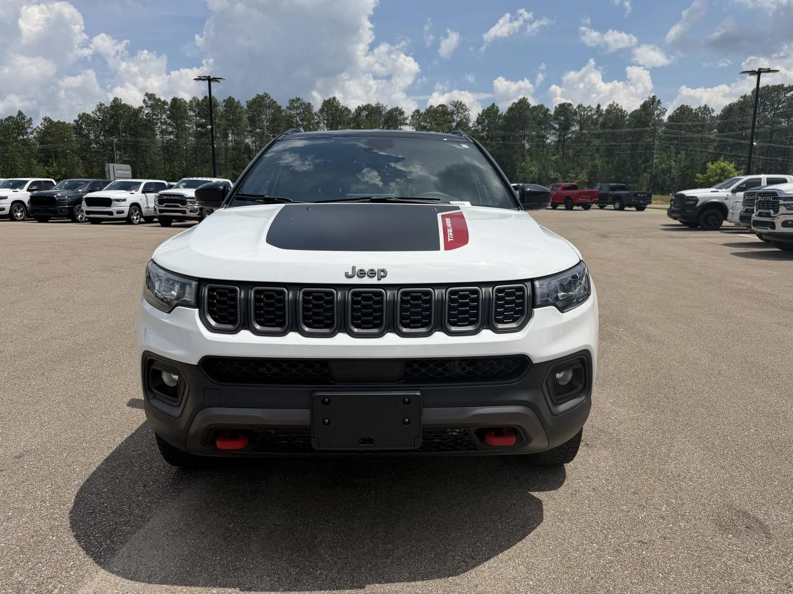 Used 2025 Bright White Clearcoat Jeep Trailhawk image 2