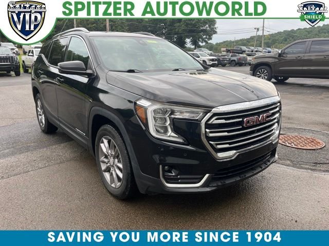 Used 2022 Ebony Twilight Metallic GMC SLT image 1
