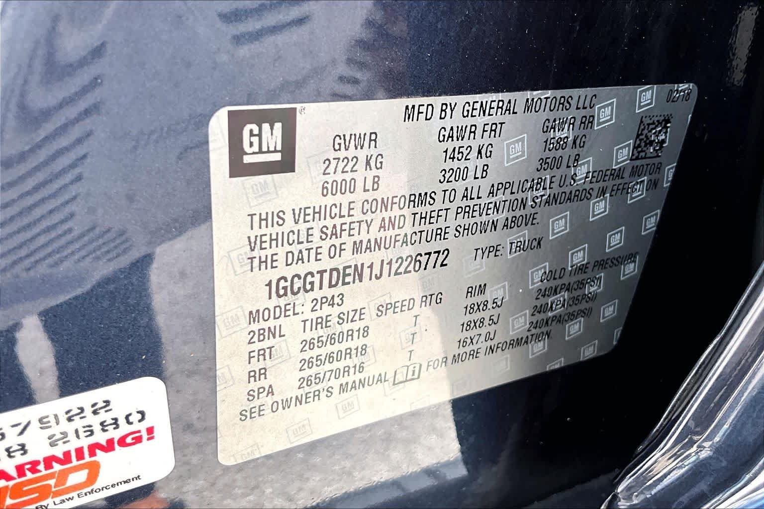 Used 2018 Centennial Blue Metallic Chevrolet 4WD Z71 image 34