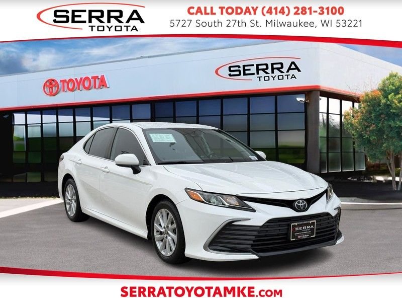Used 2021 Super White Toyota LE image 1