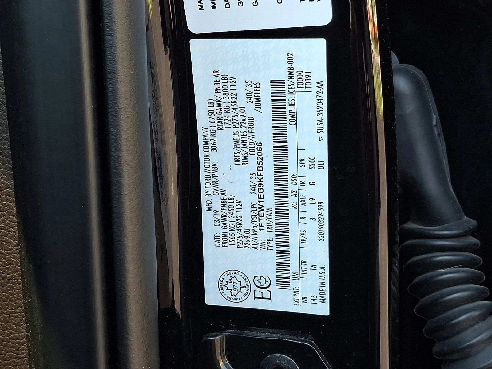 Used 2019 Agate Black Metallic   Um Ford Limited image 27