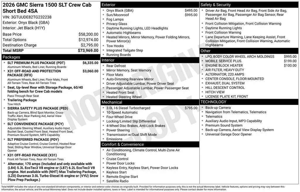 New 2026 Onyx Black GMC SLT image 21