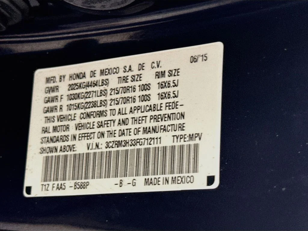 Used 2015 Obsidian Blue Pearl Honda LX image 29