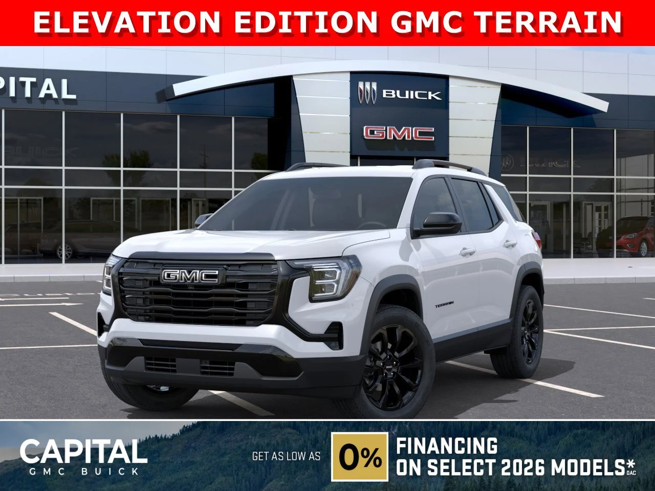 New 2026 Summit White GMC AWD Elevation image 1