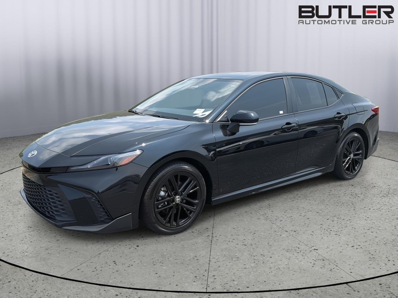 Used 2025 Midnight Black Metallic Toyota SE image 2
