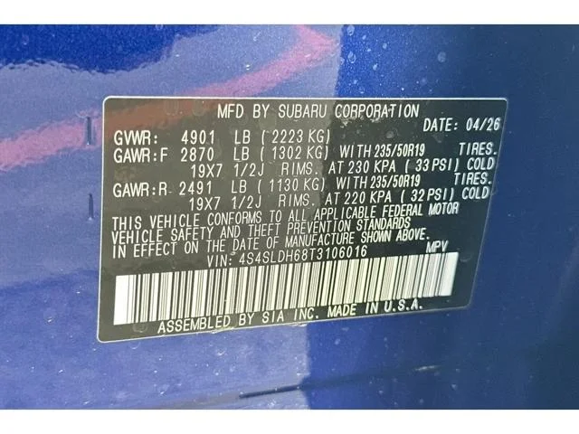 New 2026 SAPPHIRE BLUE PEARL Subaru Sport Onyx Edition image 17