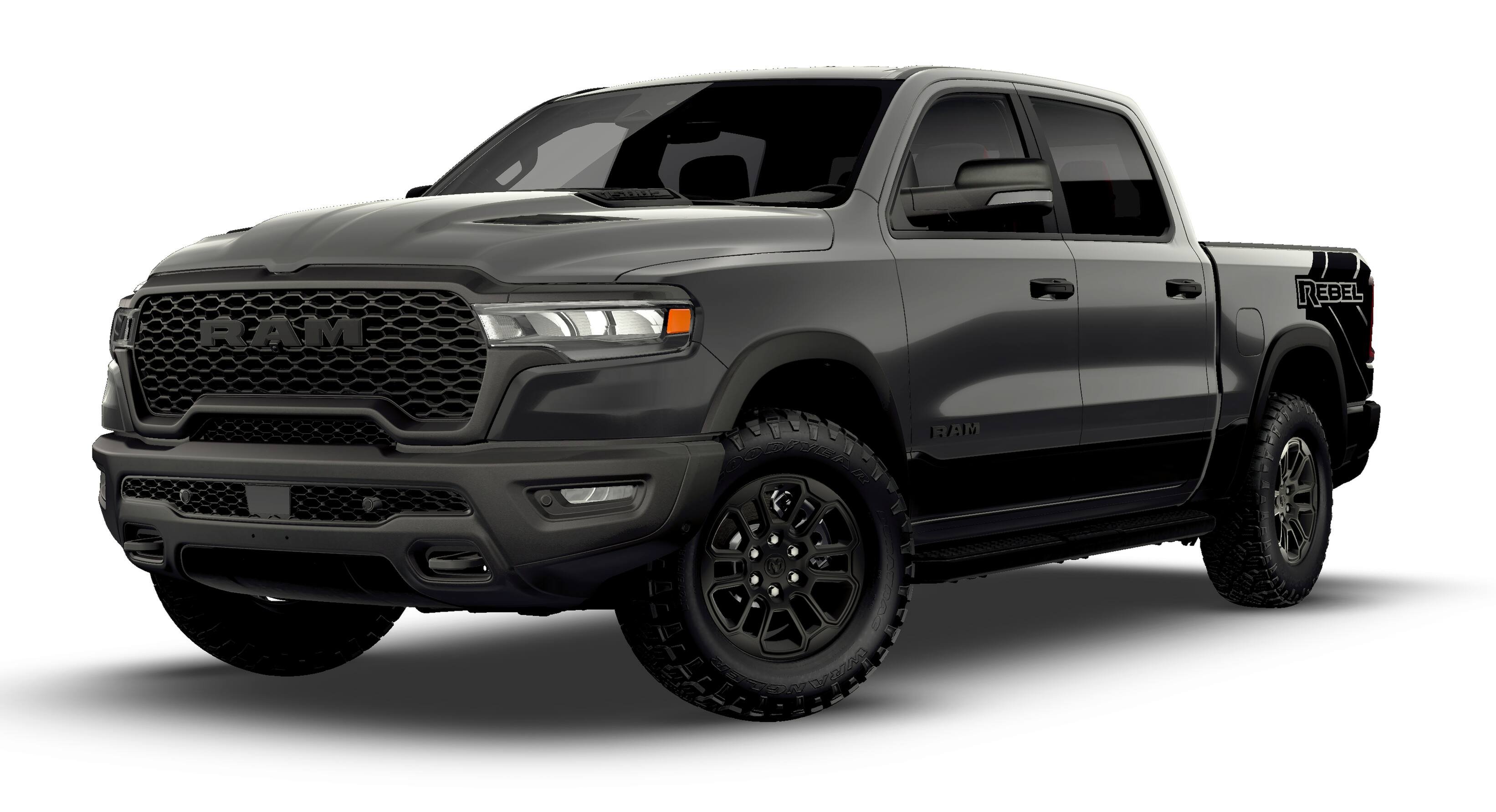 New 2026 Granite Crystal Metallic Clear-Coat Exterior Paint Ram REBEL image 1